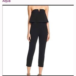 Aqua Strapless Jumpsuit